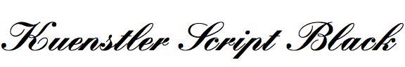 Kuenstler Script Black