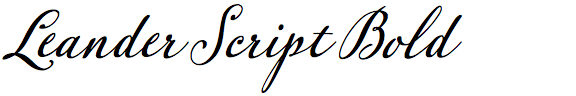 Leander Script Bold