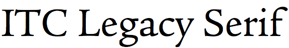 ITC Legacy Serif