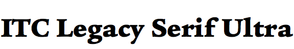 ITC Legacy Serif Ultra