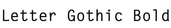 Letter Gothic Bold