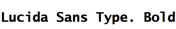 Lucida Sans Typewriter Bold