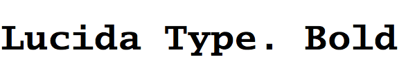 Lucida Typewriter Bold