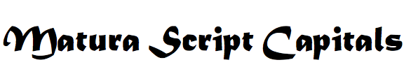 Matura Script Capitals
