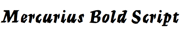 Mercurius Bold Script