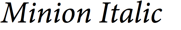 Minion Italic