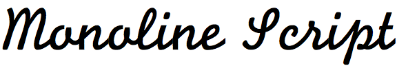 Monoline Script