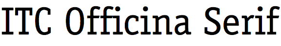 ITC Officina Serif