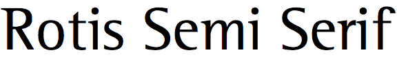 Rotis Semi Serif