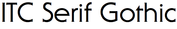 ITC Serif Gothic