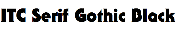 ITC Serif Gothic Black