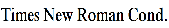 Times New Roman Condensed