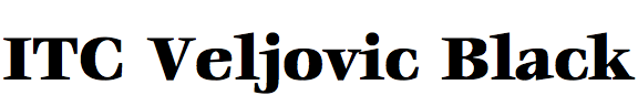 ITC Veljovic Black