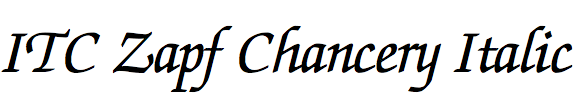 ITC Zapf Chancery Italic