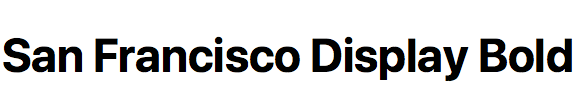 San Francisco Display Bold