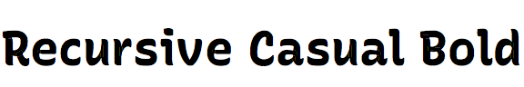 Recursive Casual Bold