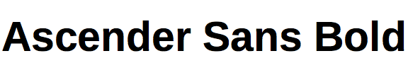 Ascender Sans Bold