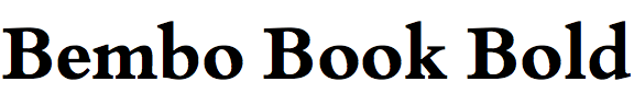 Bembo Book Bold