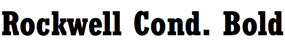 Rockwell Condensed Bold