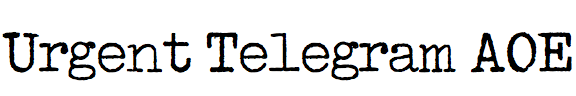 Urgent Telegram AOE