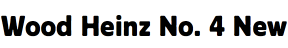 Wood Heinz No. 4 New