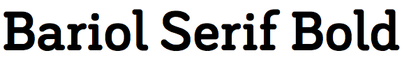 Bariol Serif Bold