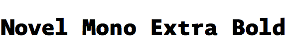 Novel Mono Extra Bold