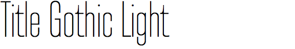 Title Gothic Light