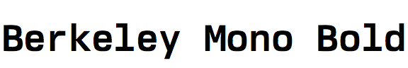 Berkeley Mono Bold