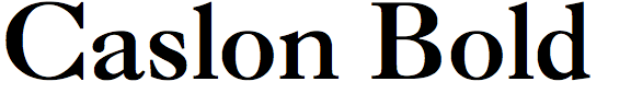 Caslon Bold