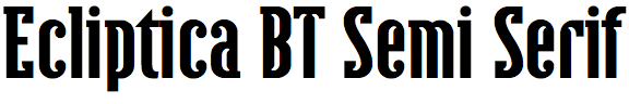 Ecliptica BT Semi Serif