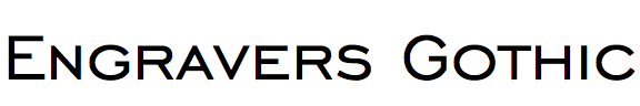 Engravers Gothic