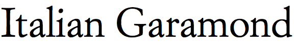 Italian Garamond