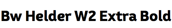 Bw Helder W2 Extra Bold