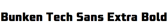 Bunken Tech Sans Extra Bold