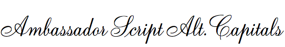 Ambassador Script Alternate Capitals
