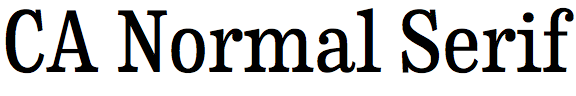 CA Normal Serif