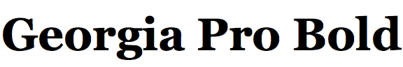 Georgia Pro Bold