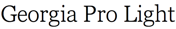 Georgia Pro Light