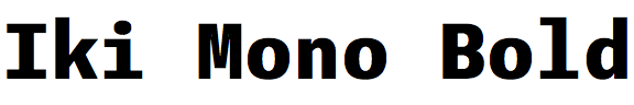 Iki Mono Bold