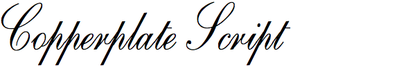 Copperplate Script