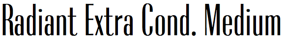Radiant Extra Condensed Medium