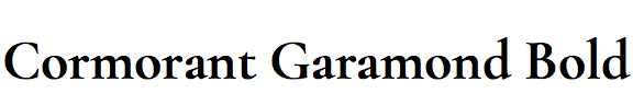 Cormorant Garamond Bold