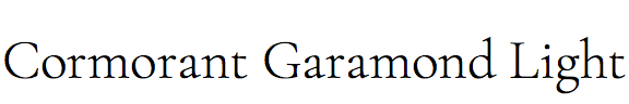 Cormorant Garamond Light