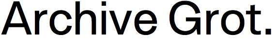 Archive Grotesk