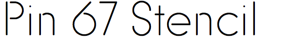 Pin 67 Stencil