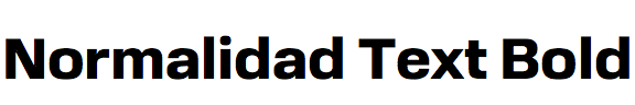 Normalidad Text Bold