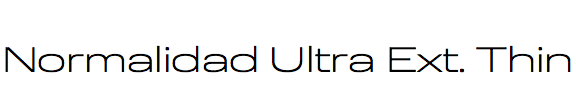 Identifont - Normalidad Extended Thin