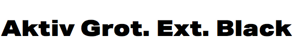 Aktiv Grotesk Extended Black