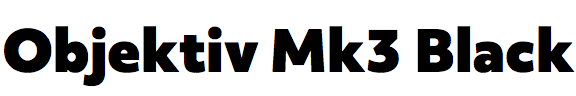 Objektiv Mk3 Black